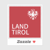 Officiële logo van de deelstaat Tirol, Oostenrijk Sticker (Vel)