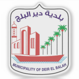 Officiële logo van Deir al-Balah, Palestina Sticker
