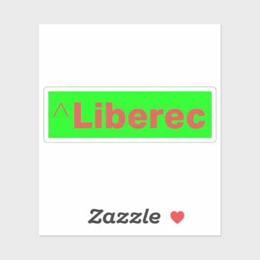 Officiële logo van Liberec, Tsjechië Sticker (Vel)