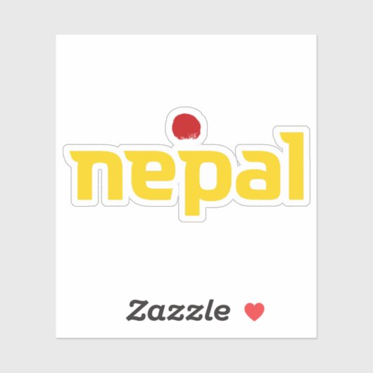 Officiële logo van Nepal Sticker (Vel)