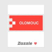 Officiële logo van Olomouc, Tsjechië Sticker (Vel)