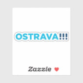 Officiële logo van Ostrava, Tsjechië Sticker (Vel)