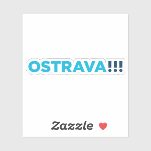 Officiële logo van Ostrava, Tsjechië Sticker (Vel)