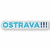 Officiële logo van Ostrava, Tsjechië Sticker (Voorkant)