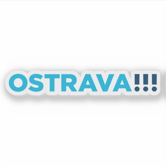 Officiële logo van Ostrava, Tsjechië Sticker (Voorkant)