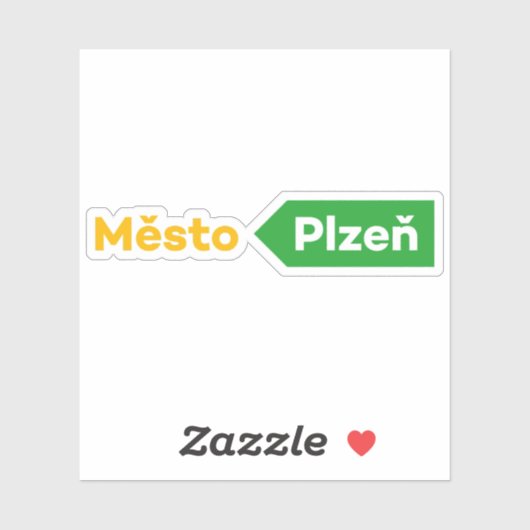 Officiële logo van Plzeň, Tsjechië Sticker (Vel)