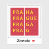 Officiële logo van Praag, Tsjechië Sticker (Vel)