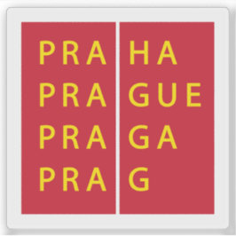 Officiële logo van Praag, Tsjechië Sticker