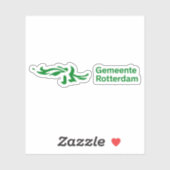 Officiële logo van Rotterdam Nederland Sticker (Vel)