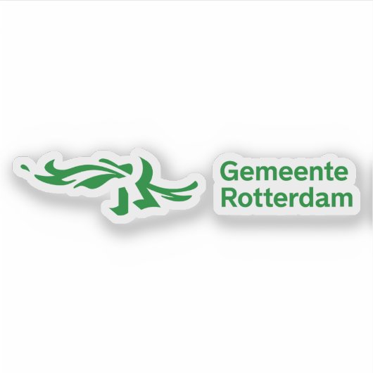 Officiële logo van Rotterdam Nederland Sticker (Voorkant)