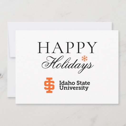 Officiële logoontwerp 2 van Idaho State University Feestdagenkaart (Voorkant)