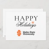 Officiële logoontwerp 2 van Idaho State University Feestdagenkaart (Voorkant / Achterkant)