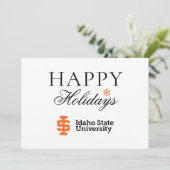 Officiële logoontwerp 2 van Idaho State University Feestdagenkaart (Staand voorkant)