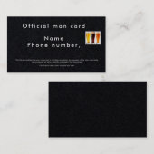 Officiële man kaart of bestellijn visitekaartje (Voorkant / Achterkant)