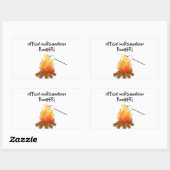 Officiële Marshmallow Roaster Rechthoekige Sticker (Vel)