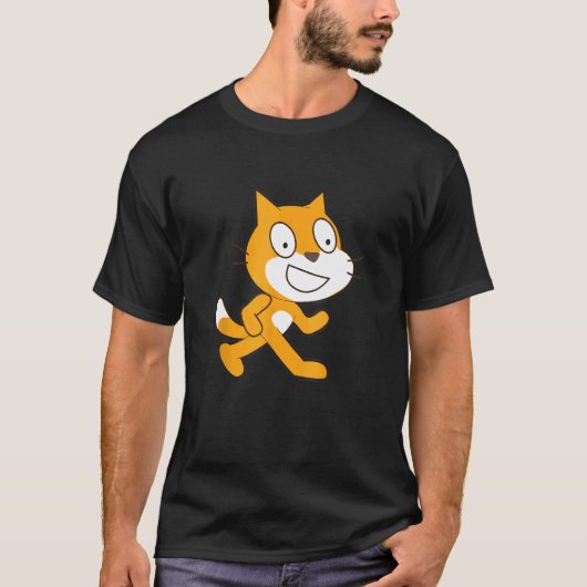 Officiële mascotte kat van de programmeertaal Scra T-shirt (Voorkant)