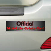 Officiële Mid Life Crisis Car Bumpersticker (Op auto)