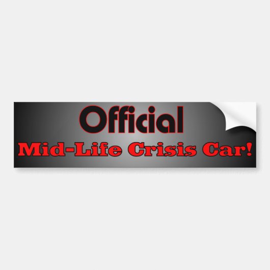 Officiële Mid Life Crisis Car Bumpersticker (Voorkant)