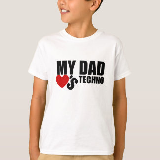 Officiële "Mijn vader houdt van Techno" Kinder T-S T-shirt
