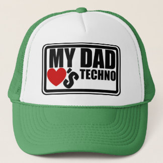 Officiële "Mijn vader houdt van Techno" Trucker Ha Trucker Pet