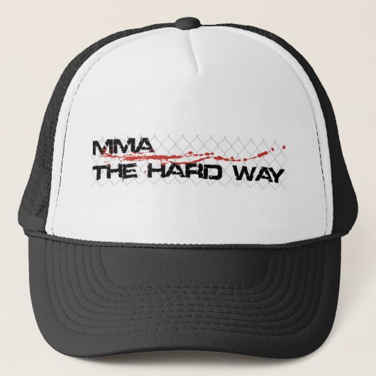 Officiële MMA The Hard Way Trucker Hat Trucker Pet (Voorkant)