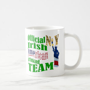 Officiële N.Y. Iers Amerikaans drink team Koffiemok
