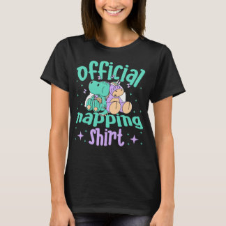 Officiële Napping Unicorn Dinosaur Pajama machtsdu T-shirt