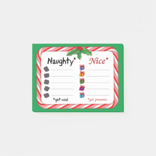 Officiële Naughty of Nice lijst Post-it® Notes (Voorkant)