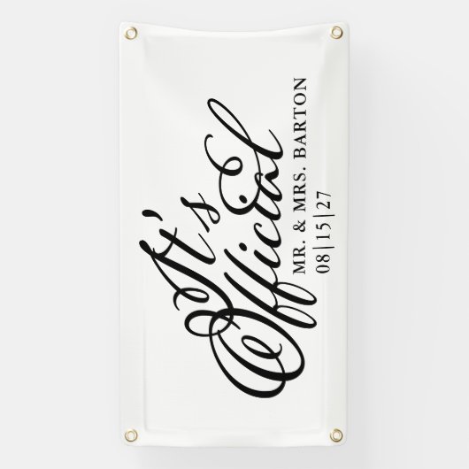 Officiële net getrouwde auto banner (Verticaal)