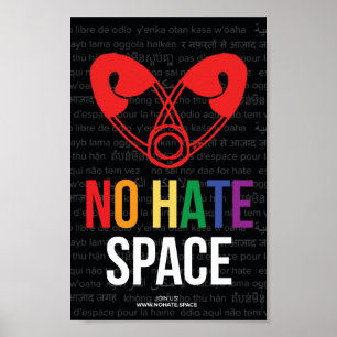 Officiële No Hate Poster Zazzle Edition 6.5"x10"