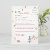 Officiële noord-poolbrief aan de Kerstman Kaart (Staand voorkant)