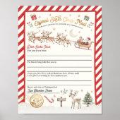 Officiële noord-poolbrief aan de Kerstman Poster (Voorkant)