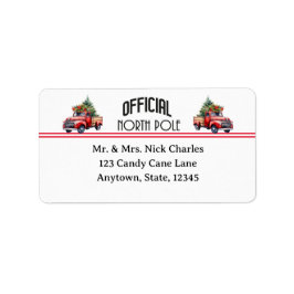 Officiële Noordpool Adresetiketten Etiket