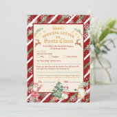 Officiële Noordpool-brief aan Santa 5x7inch Invita Kaart (Staand voorkant)