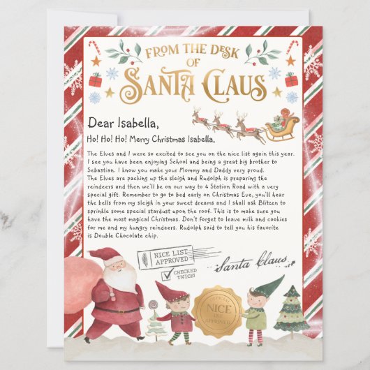 Officiële Noordpool-brief van Santa (Voorkant)