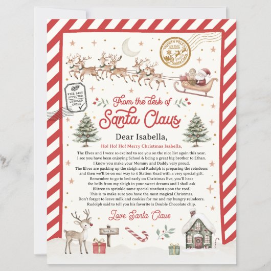 Officiële Noordpool-brief van Santa (Voorkant)