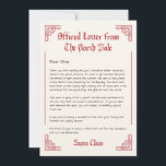 Officiële Noordpool-brief van Santa Kaart<br><div class="desc">Van het bureau van de Kerstman | Kerstbrieven van de Kerstman zijn onvolledig zonder een juiste briefhoofd. Bestel een authentieke handgeschreven brief van de Noordpool. Zowel mevrouw Clause als de Kerstman verheugen zich in het vooruitzicht om contact op te nemen met uw kind om hen te laten weten of ze...</div>