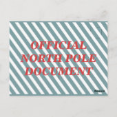 Officiële Noordpool Elf Adoptie Certificaat Briefkaart (Achterkant)