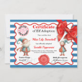 Officiële Noordpool Elf Adoptie Certificaat Kaart (Voorkant)