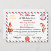 Officiële Noordpool Elf Adoptie Certificaat Kaart (Voorkant)