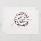 Officiële Noordpool Elf Adoptie Certificaat Kaart (Achterkant)