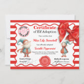 Officiële Noordpool Elf Adoptie Certificaat Kaart (Voorkant)