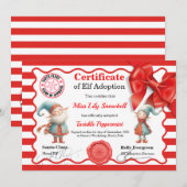 Officiële Noordpool Elf Adoptie Certificaat Kaart (Voorkant / Achterkant)