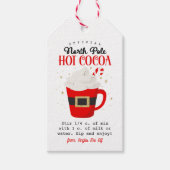 Officiële Noordpool Hot Cocoa Gift Label Cadeaulabel (Voorkant)