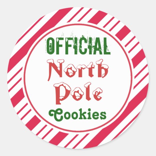 Officiële Noordpool Koekjes Stickers (Voorkant)