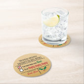 Officiële Noordpool Naughty of Nice Ronde Kartonnen Onderzetter (Insitu)