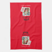 Officiële Noordpool Santa keukenhanddoek (Verticaal)