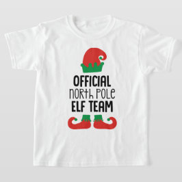 Officiële North Pole Elf Team Kerstmis T-shirt