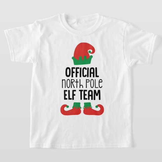 Officiële North Pole Elf Team Kerstmis T-shirt (Laagn)