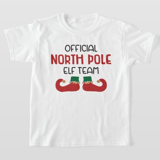 Officiële North Pole Elf Team Kerstmis T-shirt (Laagn)